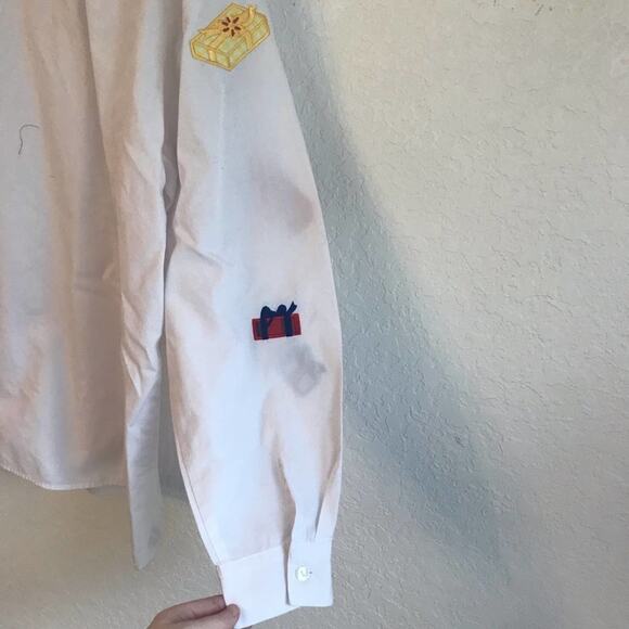 Vintage Westbound L white button shirt Christmas - Picture 11 of 11